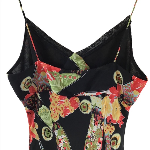 Manon Babtiste USA Tropical Floral-Print Strapless High-Low Ruffle Dress L - Picture 15 of 15